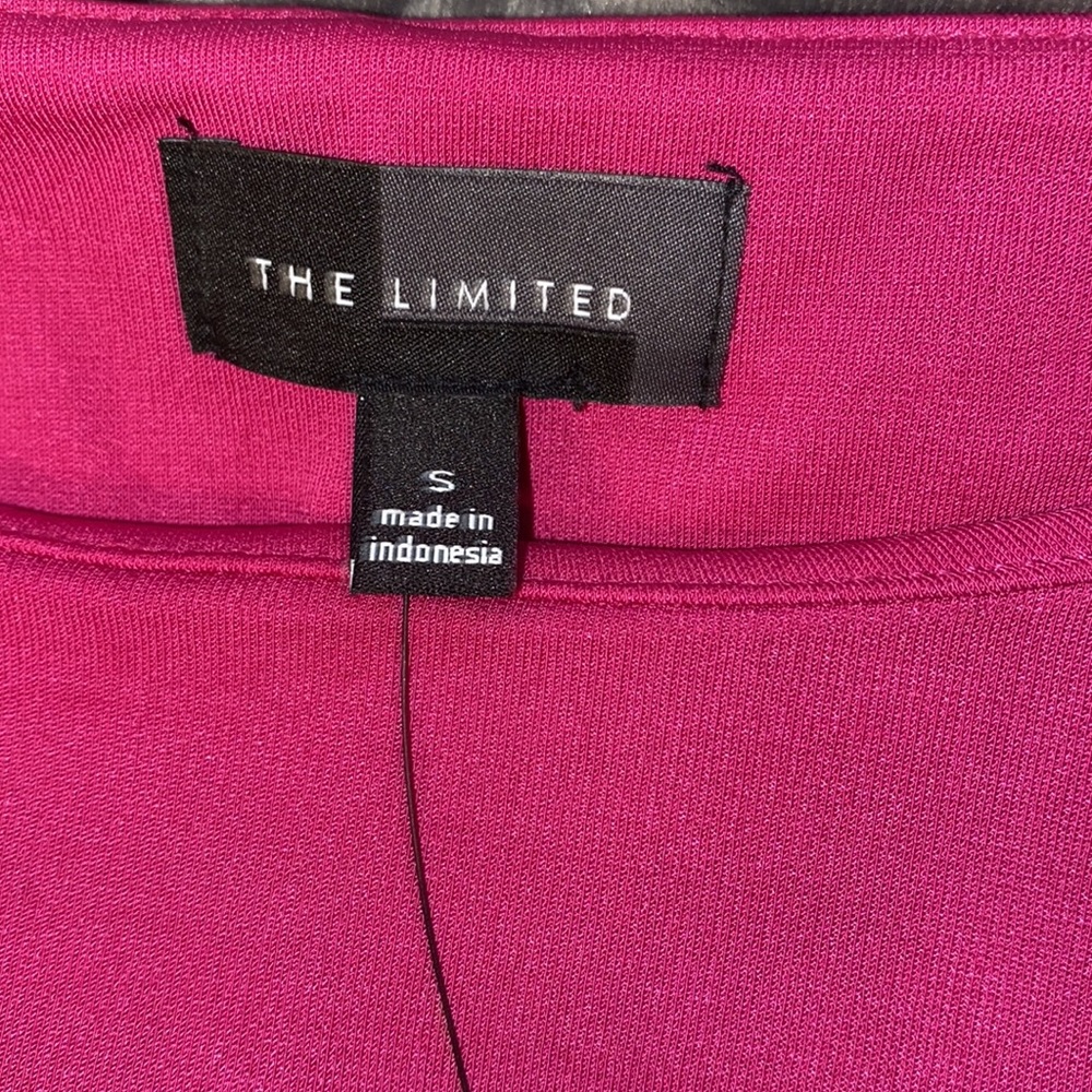 The Limited Berry Fuchsia Pink Open Sleeve Tie Waist Lined Dress NWT - Picture 9 of 12